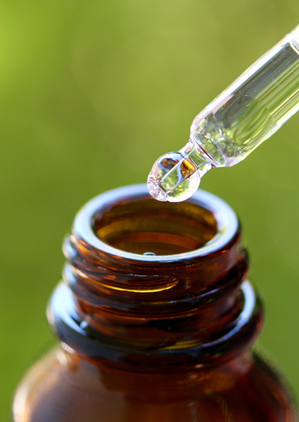 Close-up of homeopathic tincture