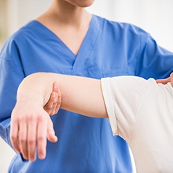 patient receiving osteopathic manipulation