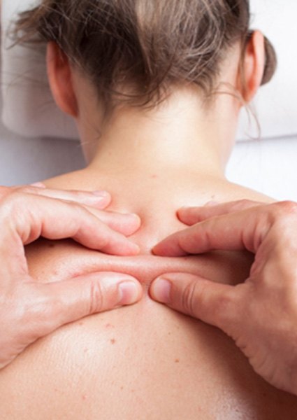 Woman relaxing during myofascial release in Delray Beach