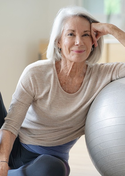 Older woman enjoying improved wellness thanks to ozone therapy